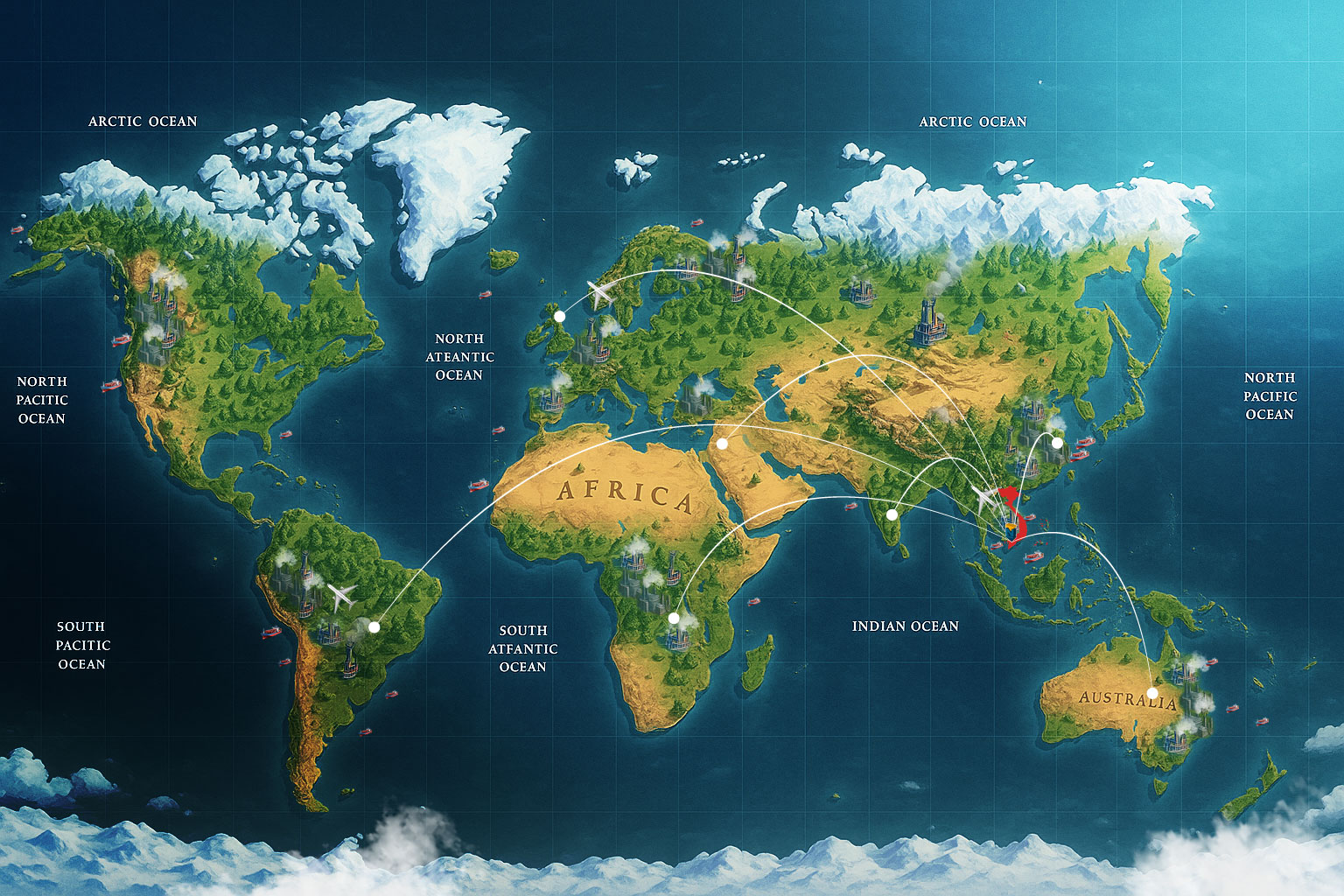 TN-Equipment Global Presence Map